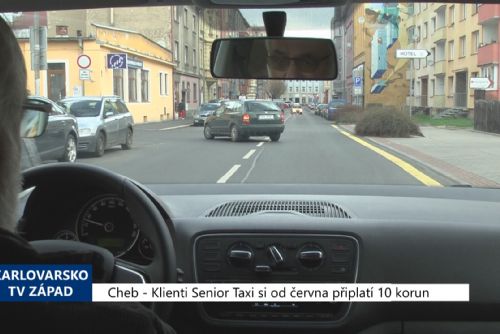 Foto: Cheb: Klienti Senior Taxi si od června připlatí 10 korun (TV Západ)
