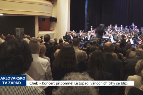 Foto: Cheb: Koncert připomněl Listopad, vánoční trhy se blíží (TV Západ)