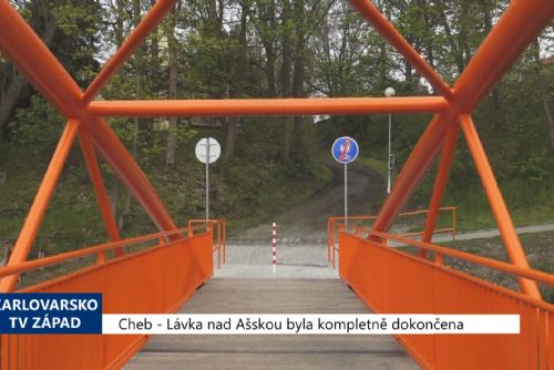 Foto: Cheb: Lávka nad Ašskou byla kompletně dokončena (TV Západ)