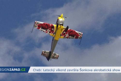 obrázek:Cheb: Letecký víkend završila Šonkova akrobatická show (TV Západ)