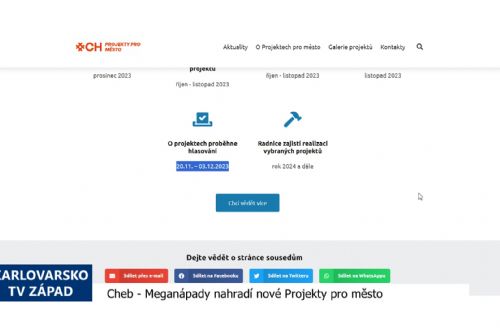 Foto: Cheb: Meganápady nahradí nové Projekty pro město (TV Západ)