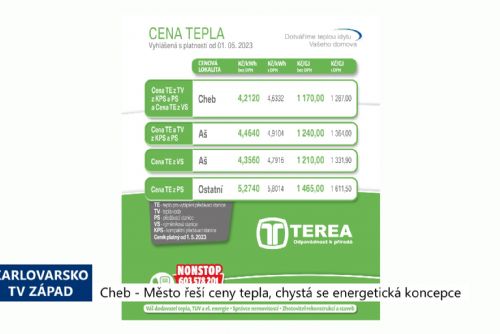 Foto: Cheb: Město řeší ceny tepla, chystá se energetická koncepce (TV Západ)