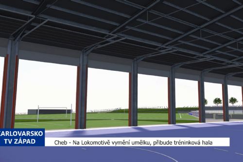 obrázek:Cheb: Na Lokomotivě vymění umělku, přibude tréninková hala (TV Západ)
