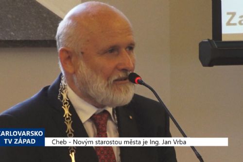 Foto: Cheb: Novým starostou města je Ing. Jan Vrba (TV Západ)