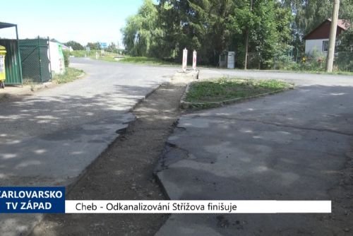 Foto: Cheb: Odkanalizování Střížova finišuje (TV Západ)