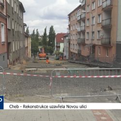 Cheb: Rekonstrukce uzavřela Novou ulici (TV Západ)