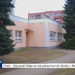 Cheb: Stacionář Mája se má přesunout do školky v Bezručově (TV Západ)