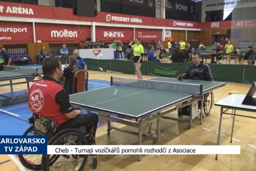 Foto: Cheb: Turnaji vozíčkářů pomohli rozhodčí z Asociace (TV Západ)