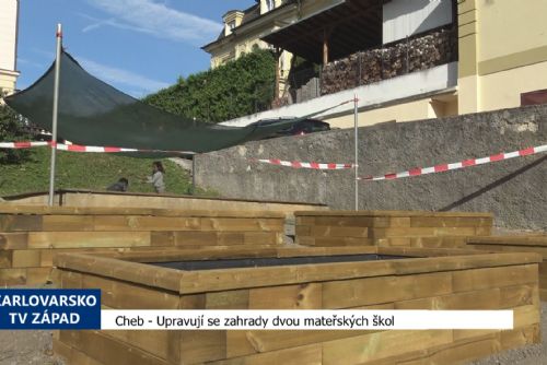 obrázek:Cheb: Upravují se zahrady dvou mateřských škol (TV Západ)