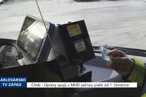Foto: Cheb: Úpravy spojů v MHD začnou platit od 1. července (TV Západ)