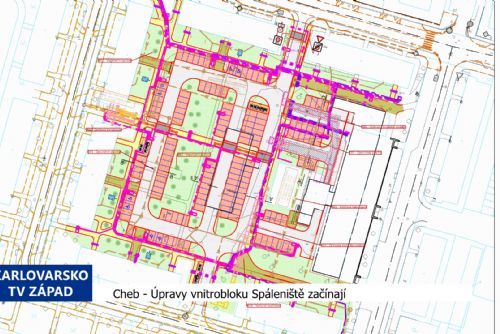 obrázek:Cheb: Úpravy vnitrobloku Spáleniště začínají (TV Západ)