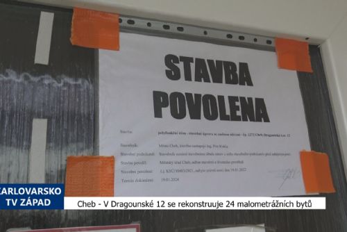 Foto: Cheb: V Dragounské 12 se rekonstruuje 24 malometrážních bytů (TV Západ)