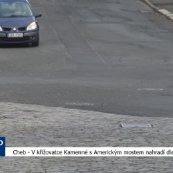 Cheb: V křižovatce Kamenné s Americkým mostem nahradí dlažba asfalt (TV Západ)