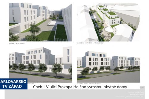 Foto: Cheb: V ulici Prokopa Holého vyrostou obytné domy (TV Západ)
