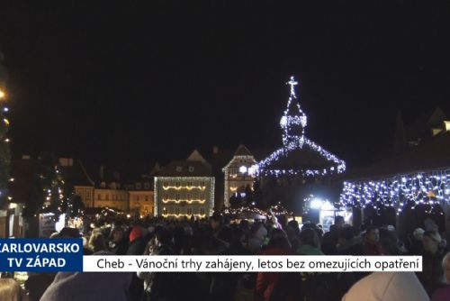 obrázek:Cheb: Vánoční trhy zahájeny, letos bez omezujících opatření (TV Západ)