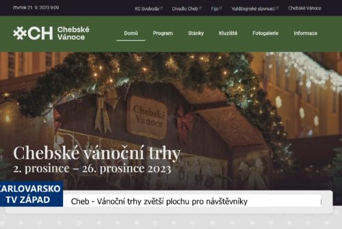 obrázek:Cheb: Vánoční trhy zvětší plochu pro návštěvníky (TV Západ)