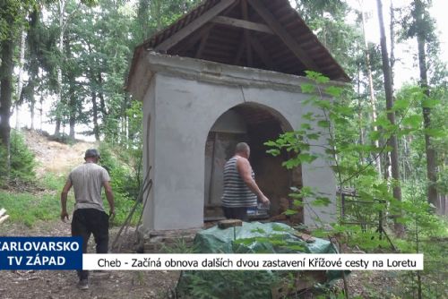 obrázek:Cheb: Začíná obnova dalších dvou zastavení Křížové cesty na Loretu (TV Západ)