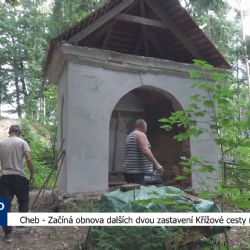 Cheb: Začíná obnova dalších dvou zastavení Křížové cesty na Loretu (TV Západ)