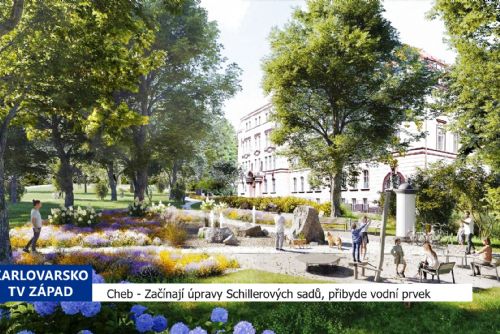 obrázek:Cheb: Začínají úpravy Schillerových sadů, přibyde vodní prvek (TV Západ)