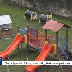 Cheb: Zápisy do ZŠ jsou v normálu, školky hlásí plné stavy (TV Západ)