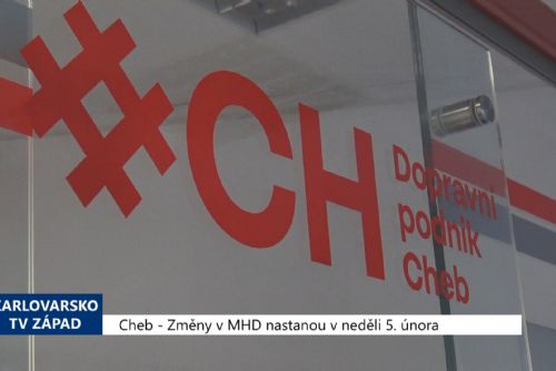 obrázek:Cheb: Změny v MHD nastanou v neděli 5. února (TV Západ)