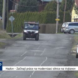 Hazlov: Začínají práce na modernizaci silnice na Vojtanov (TV Západ)