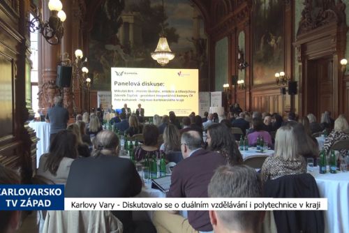 Foto: Karlovy Vary: Diskutovalo se o duálním vzdělávání i polytechnice v kraji (TV Západ)