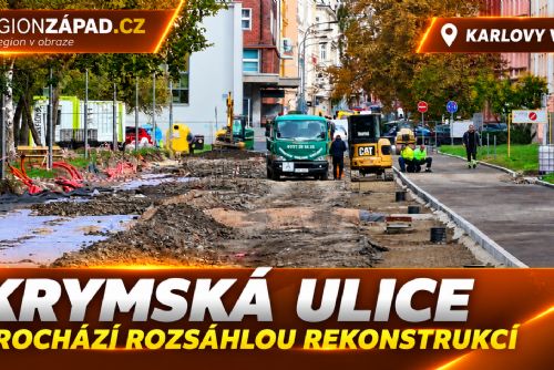 obrázek:Karlovy Vary: Krymská ulice prochází rozsáhlou rekonstrukcí (TV Západ)