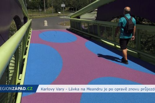 obrázek:Karlovy Vary: Lávka na Meandru je po opravě znovu průjezdná (TV Západ)