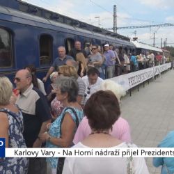 Karlovy Vary: Na Horní nádraží přijel Prezidentský vlak(TV Západ)