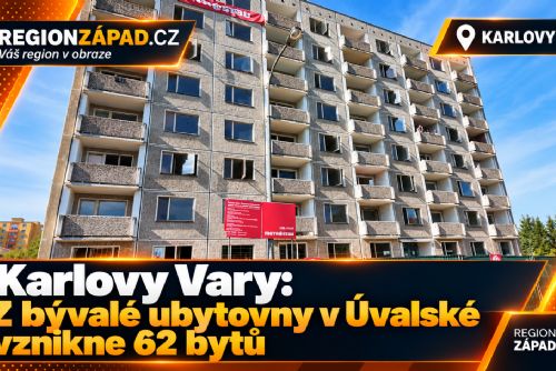 obrázek:Karlovy Vary: Z bývalé ubytovny v Úvalské vznikne 62 bytů (TV Západ)