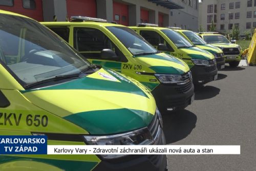 Foto: Karlovy Vary: Zdravotní záchranáři ukázali nová auta a stan (TV Západ)