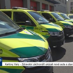 Karlovy Vary: Zdravotní záchranáři ukázali nová auta a stan (TV Západ)