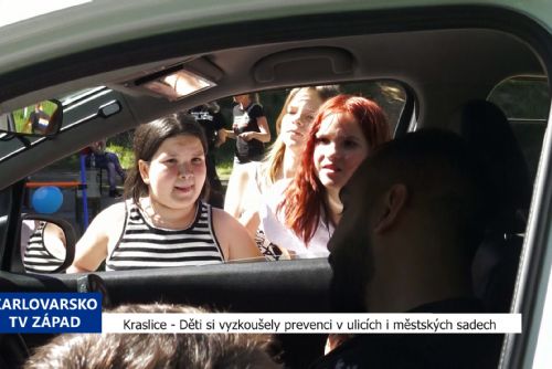 obrázek:Kraslice: Děti si vyzkoušely prevenci v ulicích i městských sadech (TV Západ)