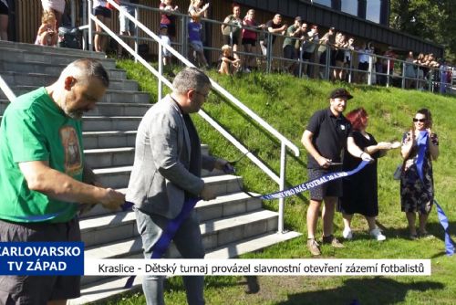 obrázek:Kraslice: Fotbalisté slavnostně otevřeli nové zázemí (TV Západ)
