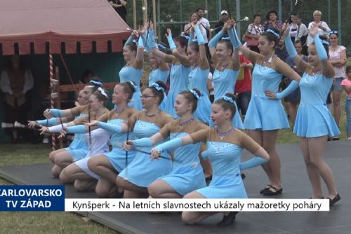 Foto: Kynšperk: Na Letních slavnostech ukázaly mažoretky poháry (TV Západ)