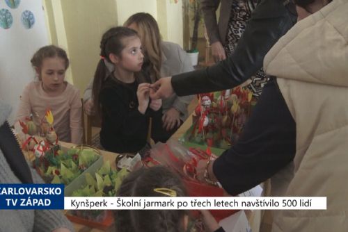 Foto: Kynšperk: Školní jarmark po třech letech navštívilo 500 lidí (TV Západ)