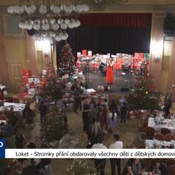 Loket: Stromky přání obdarovaly všechny děti z dětských domovů v kraji (TV Západ)