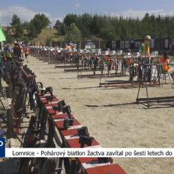 Lomnice: Pohárový biatlon žactva zavítal po šesti letech do kraje (TV Západ)