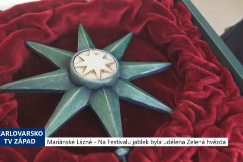Foto: Mariánské Lázně: Na festivalu jablek byla udělena cena Zelená hvězda (TV Západ)