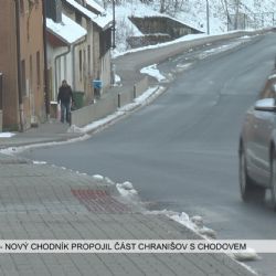 Nové Sedlo: Nový chodník propojil část Chranišov s Chodovem (TV Západ)