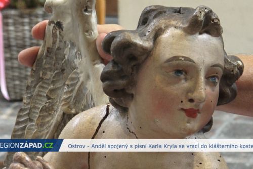 obrázek:Ostrov: Anděl spojený s písní Karla Kryla se vrací do klášterního kostela (TV Západ)