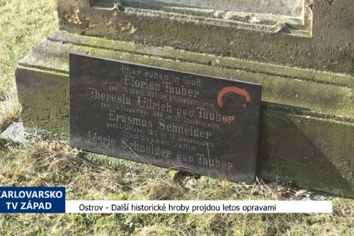 Foto: Ostrov: Další historické hroby projdou letos opravami (TV Západ)