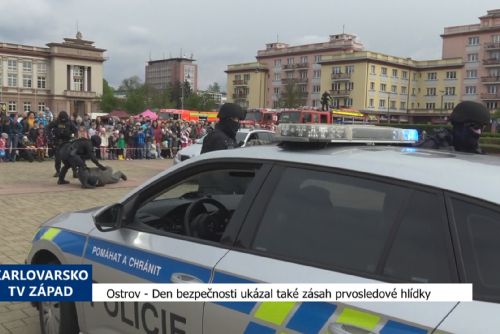 Foto: Ostrov: Den bezpečnosti ukázal také zásah prvosledové hlídky (TV Západ)