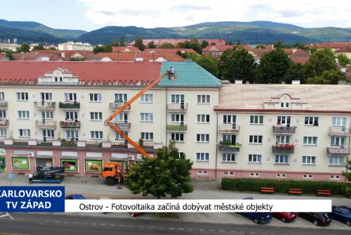 obrázek:Ostrov: Fotovoltaika začíná dobývat městské objekty (TV Západ)