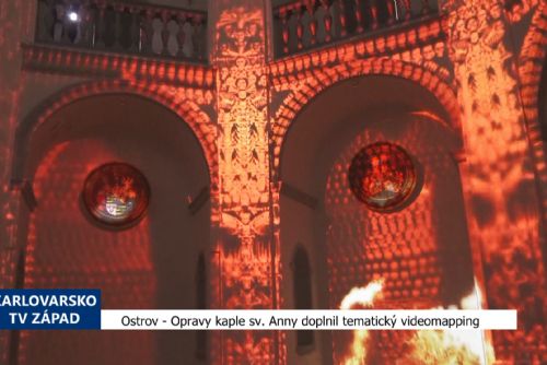 obrázek:Ostrov: Opravy kaple sv. Anny doplnil tematický videomapping (TV Západ)