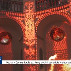 Ostrov: Opravy kaple sv. Anny doplnil tematický videomapping (TV Západ)