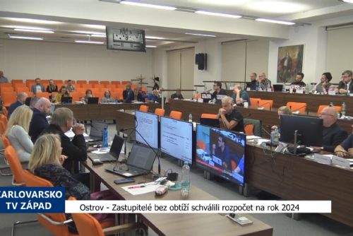 Foto: Ostrov: Zastupitelé bez obtíží schválili rozpočet na rok 2024 (TV Západ)