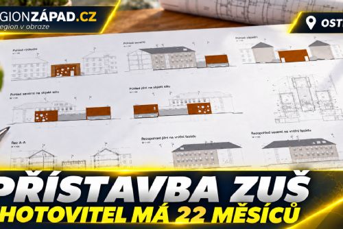 obrázek:Ostrov: Zhotovitel má na přístavbu ZUŠ 22 měsíců (TV Západ)