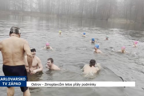 Foto: Ostrov: Zimoplavcům letos přály podmínky (TV Ostrov)